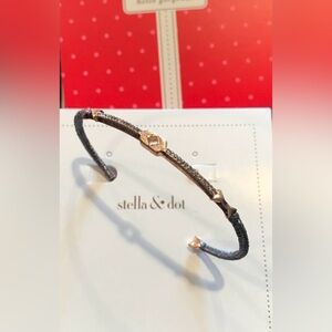 Stella & Dot rose gold Resilience cuff.